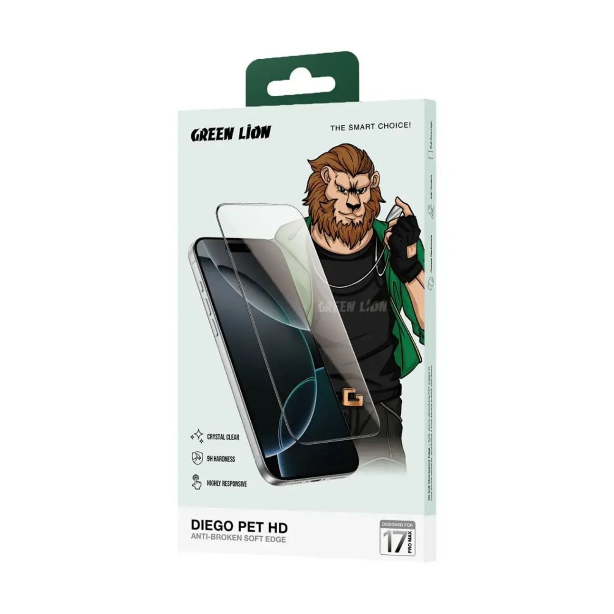 Green Lion Diego Pet HD Screen Protector for iPhone 17 Pro Max - Clear