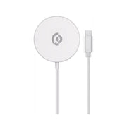 Powerology Magnova 25W MagSafe Charging Pad, PC & Aluminum Alloy Material, USB-C Input, 1.2m Cable Length, Universal Compatibility, Built-in Safeguards, Fast Charge, Tangle-Free Design - Silver