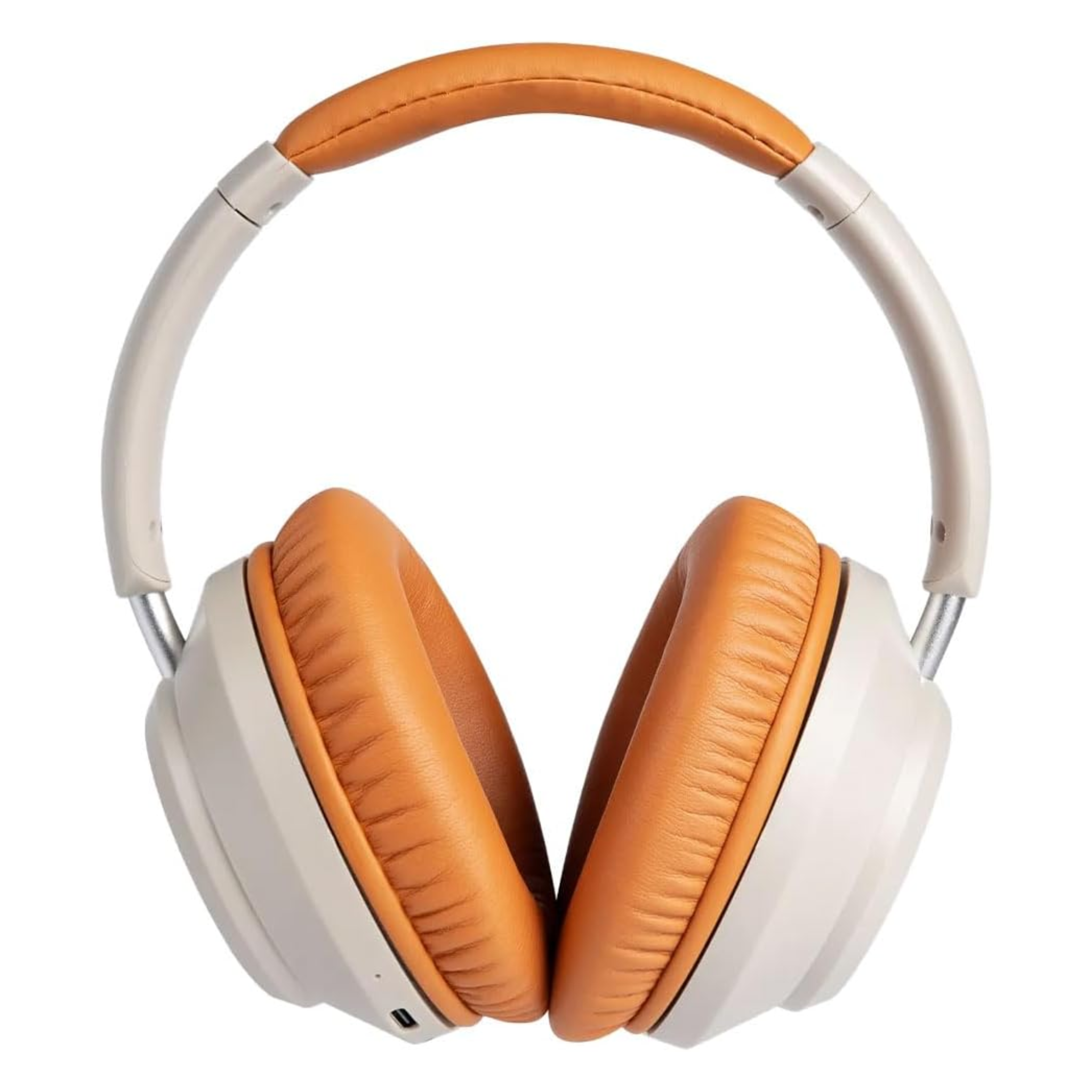 Green Lion Santiago Wireless Headphones, Active Noise Cancellation, 10m Working Distance, 2.5hrs Charging Time, 24hrs Play time, 5.3 Bluetooth, Aux - Beige