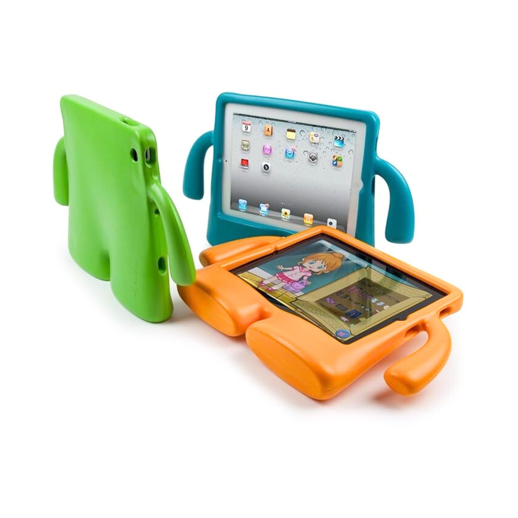 iPad 10.2/10.5 Case 9th/8th/7th Generation (2021/2020/2019), iPad Air 3rd Generation/Pro Shockproof Rugged Protective Case for Kids Boys Girls- Orange
