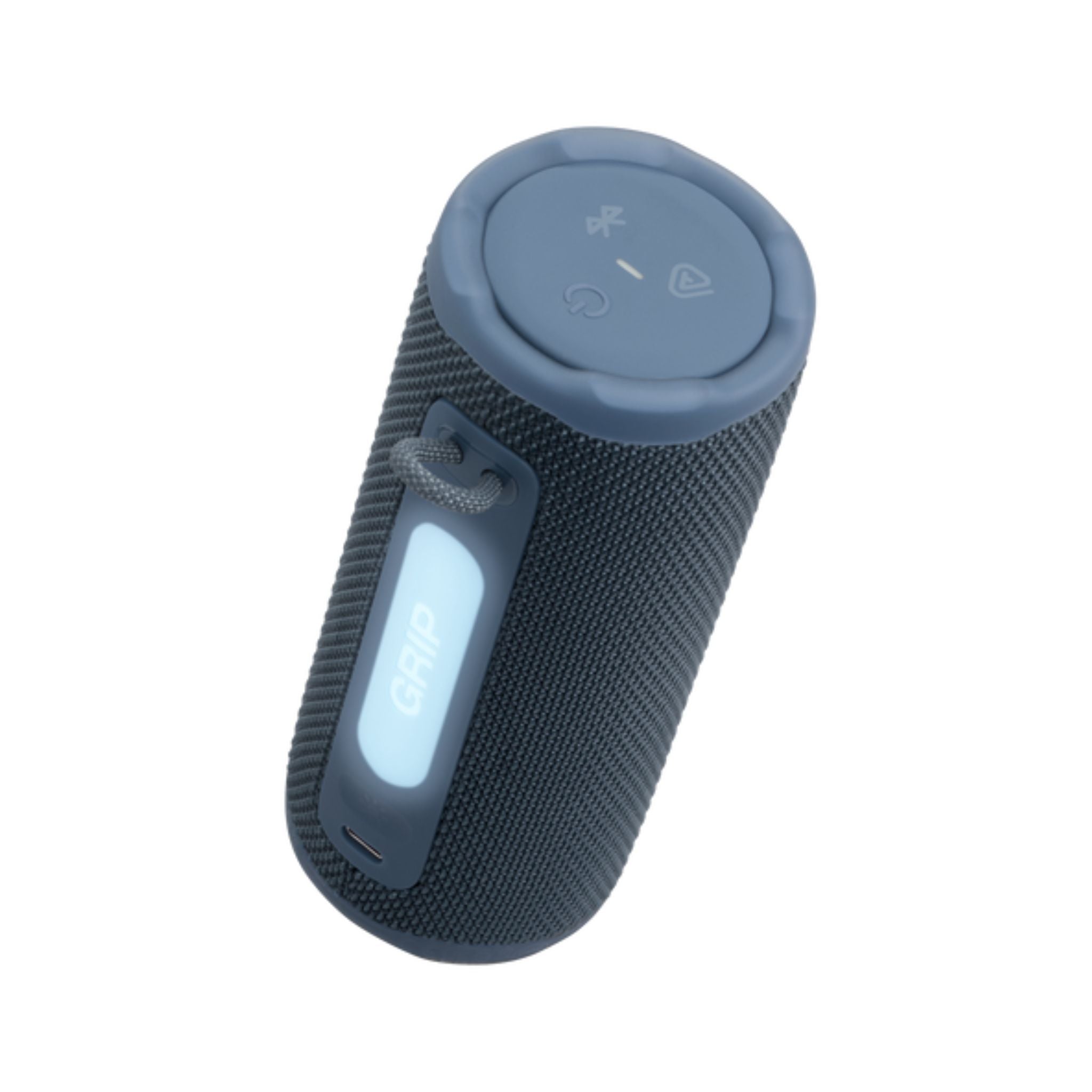 JBL Grip Compact Bluetooth Speaker, JBL Pro Sound with AI Sound Boost, IP68 Waterproof and Dustproof, Ambient Light, Up to 14 Hours Playback, Auracast Multi-Speaker, JBL Portable App, Blue