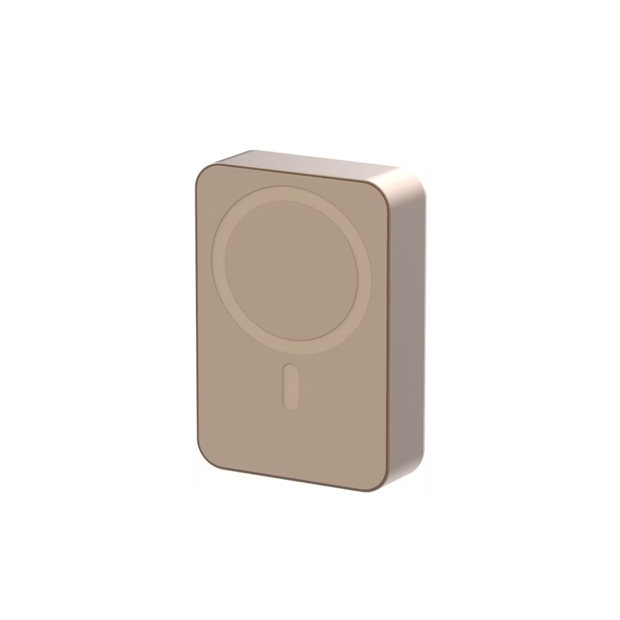 Powerology 20000mAh MagSafe Aluminum Power Bank with Battery Level Indicator, Lightweight & Compact Design, Fast & Simultaneous Charging, Type-C Input & Output, 15W Wireless Output - Desert Titanium
