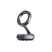 Metallic ring stand on a white background