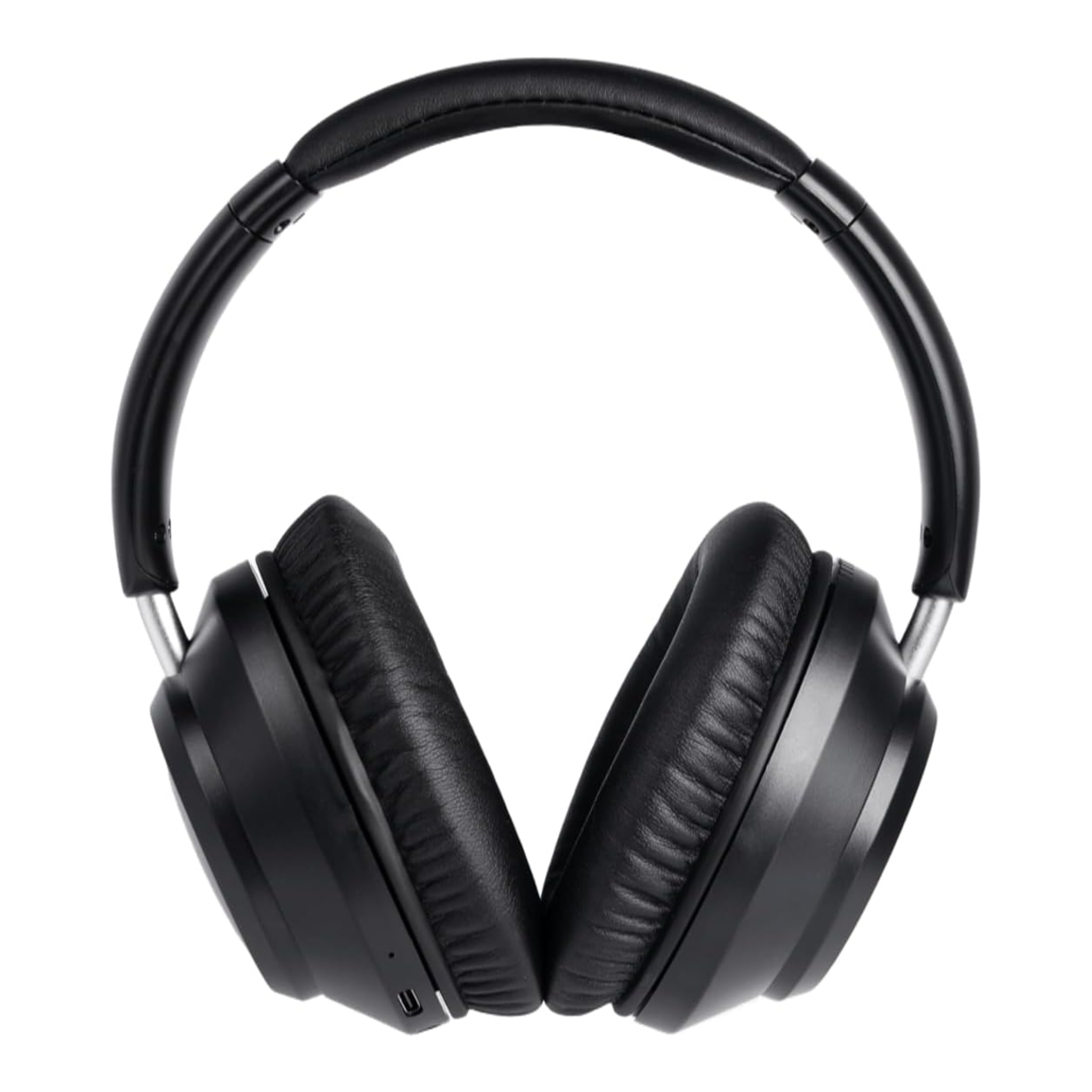 Green Lion Santiago Wireless Headphones, Active Noise Cancellation, 10m Working Distance, 2.5hrs Charging Time, 24hrs Play time, 5.3 Bluetooth, Aux - Black