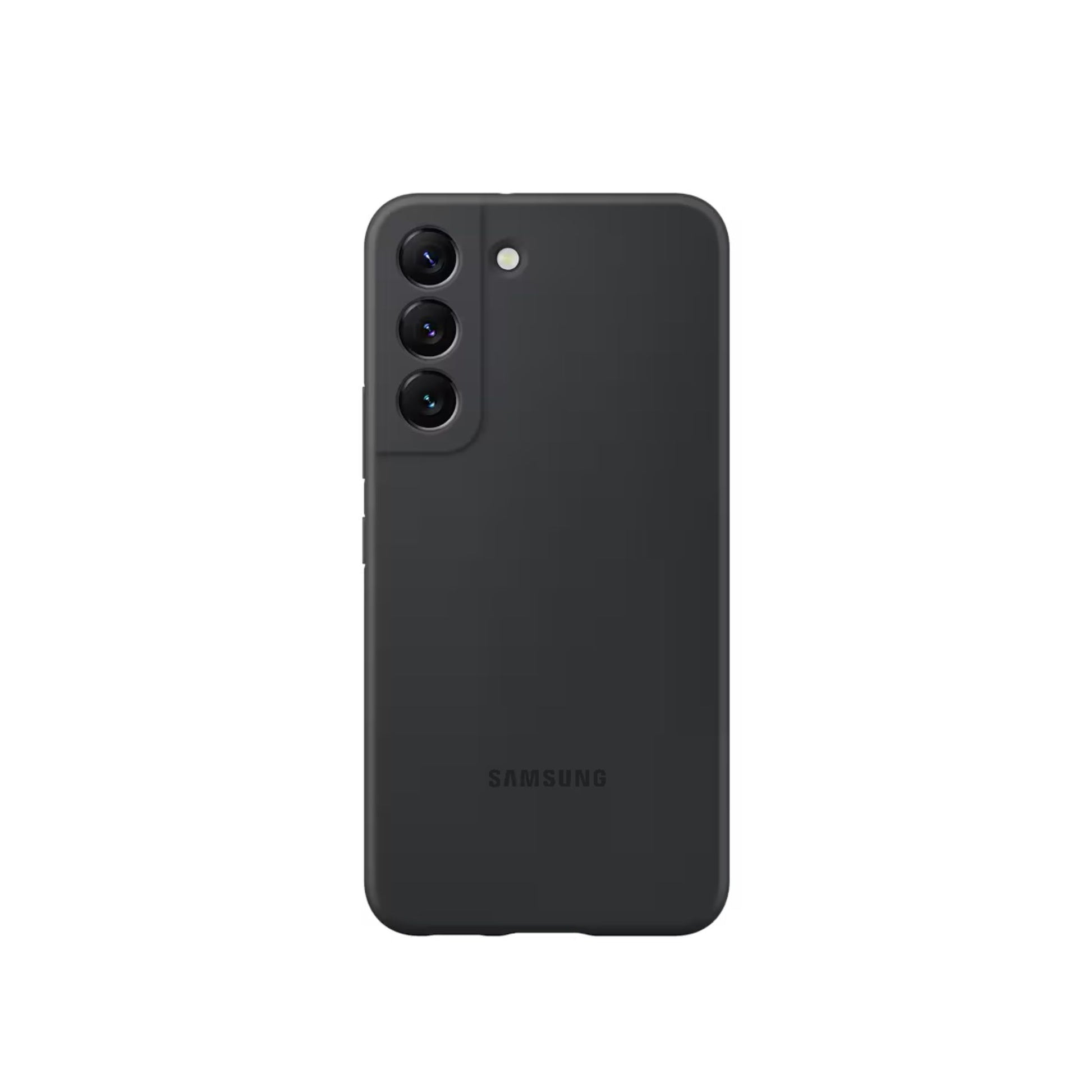 Samsung Galaxy S22+ Silicone Cover-Black in a white background