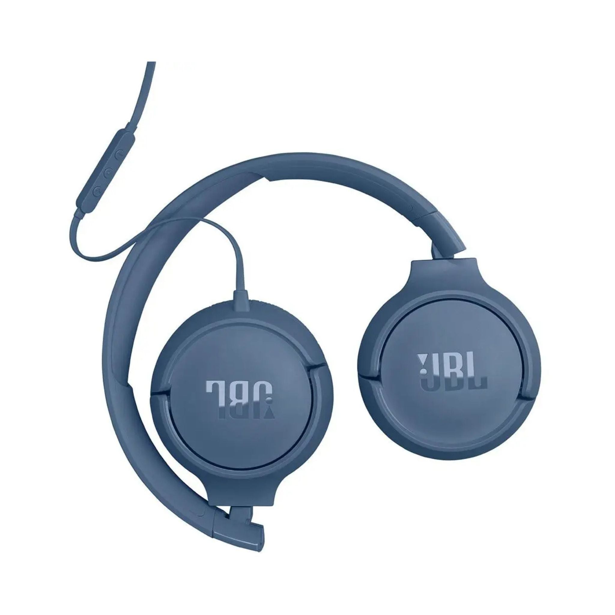 JBL Tune 520C USB-C Wired Headphones, 32mm Driver, Built-in Mic, Hands Free Call, Voice Assistant integration, Foldable, 3 Button Remote, Hi-Res Audio, JBL Pure Bass Sound, Comfort-Blue