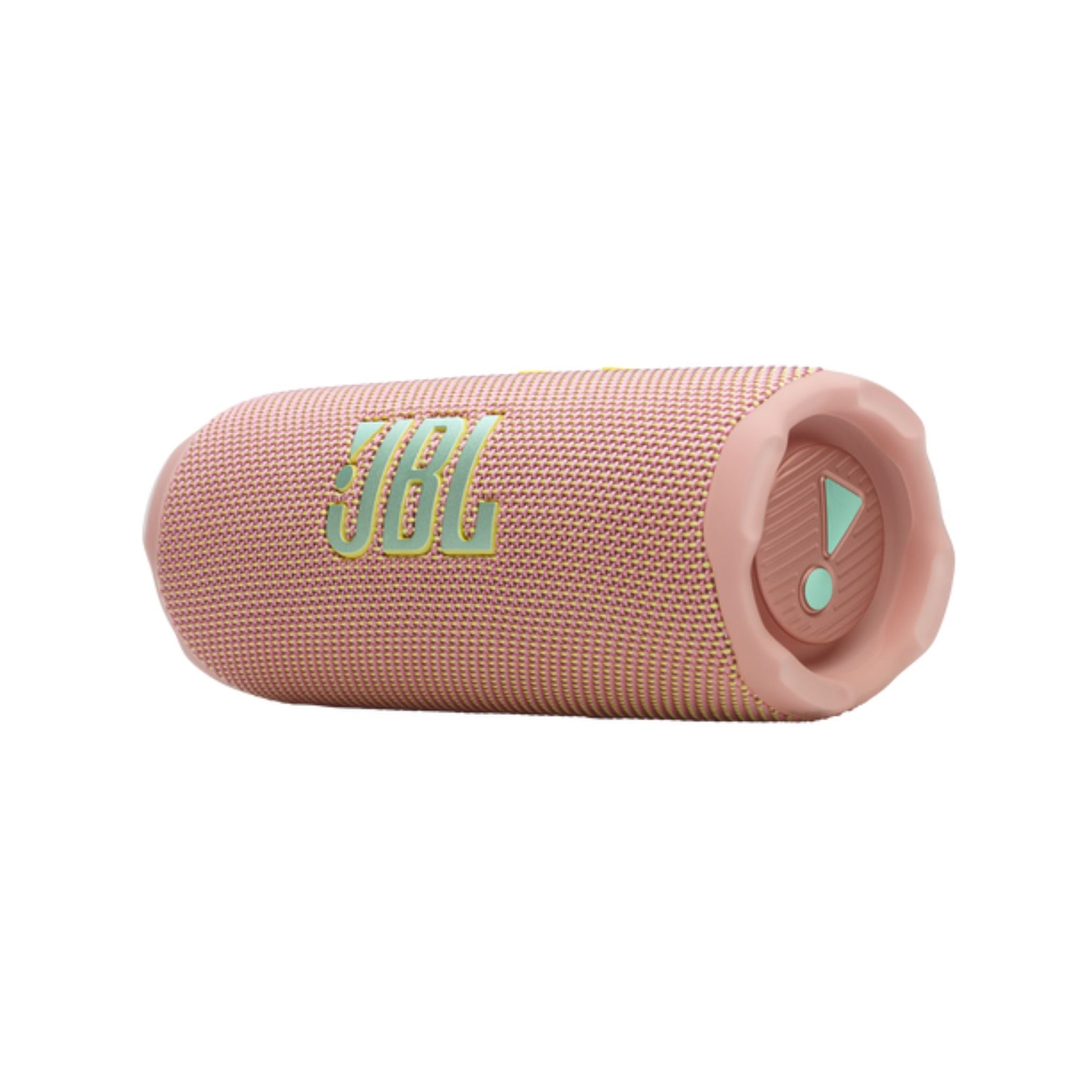 Pink JBL speaker on a white background