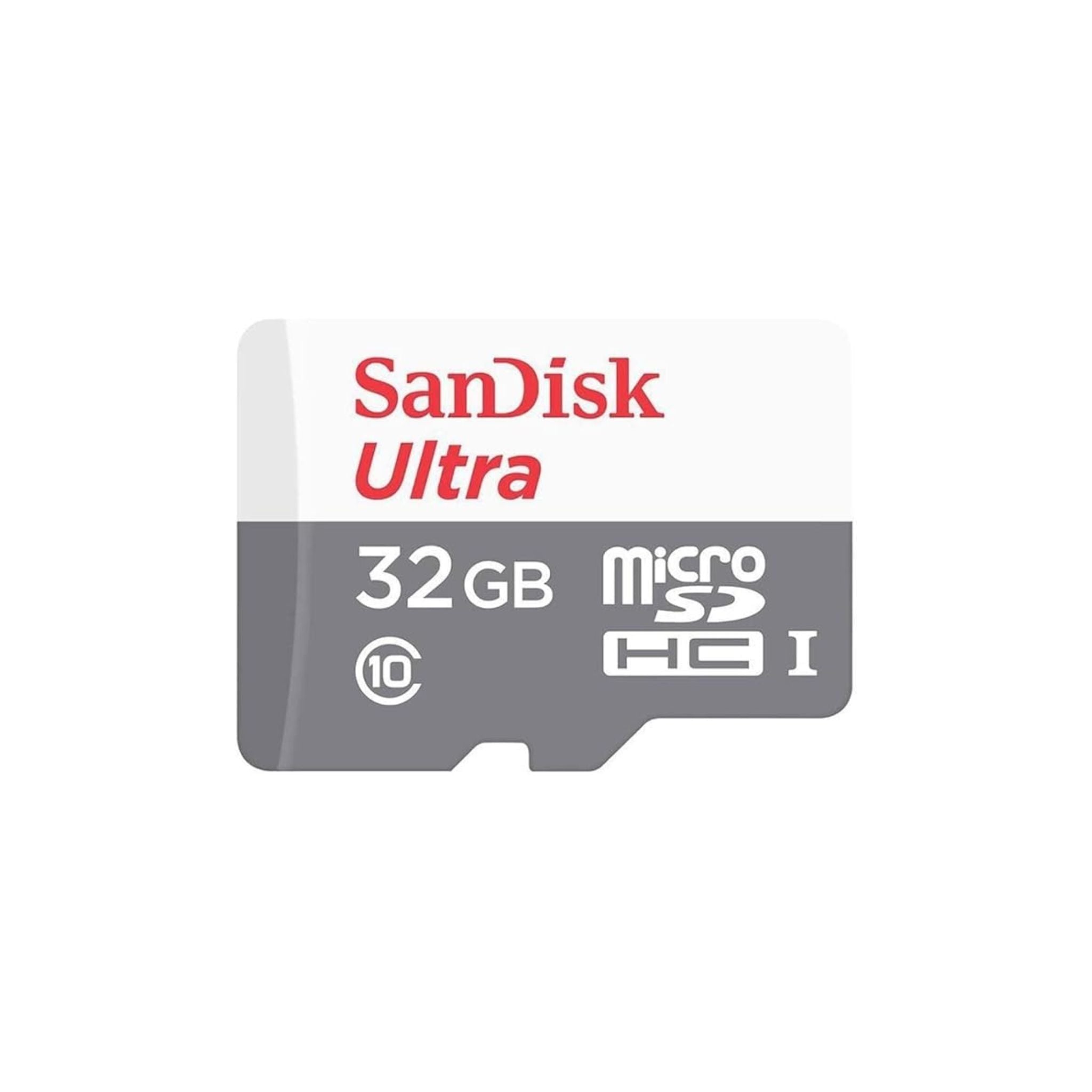 SanDisk Ultra 32GB microSDHC UHS-I Card with Adapter 100MB/s - SDSQUNR-032G