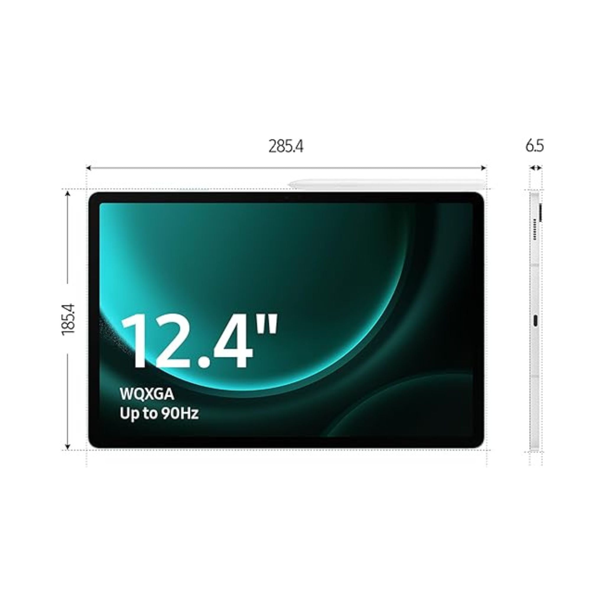 Samsung Galaxy Tab S9 FE+ WiFi Android Tablet, S Pen Included-Silver (UAE Version)