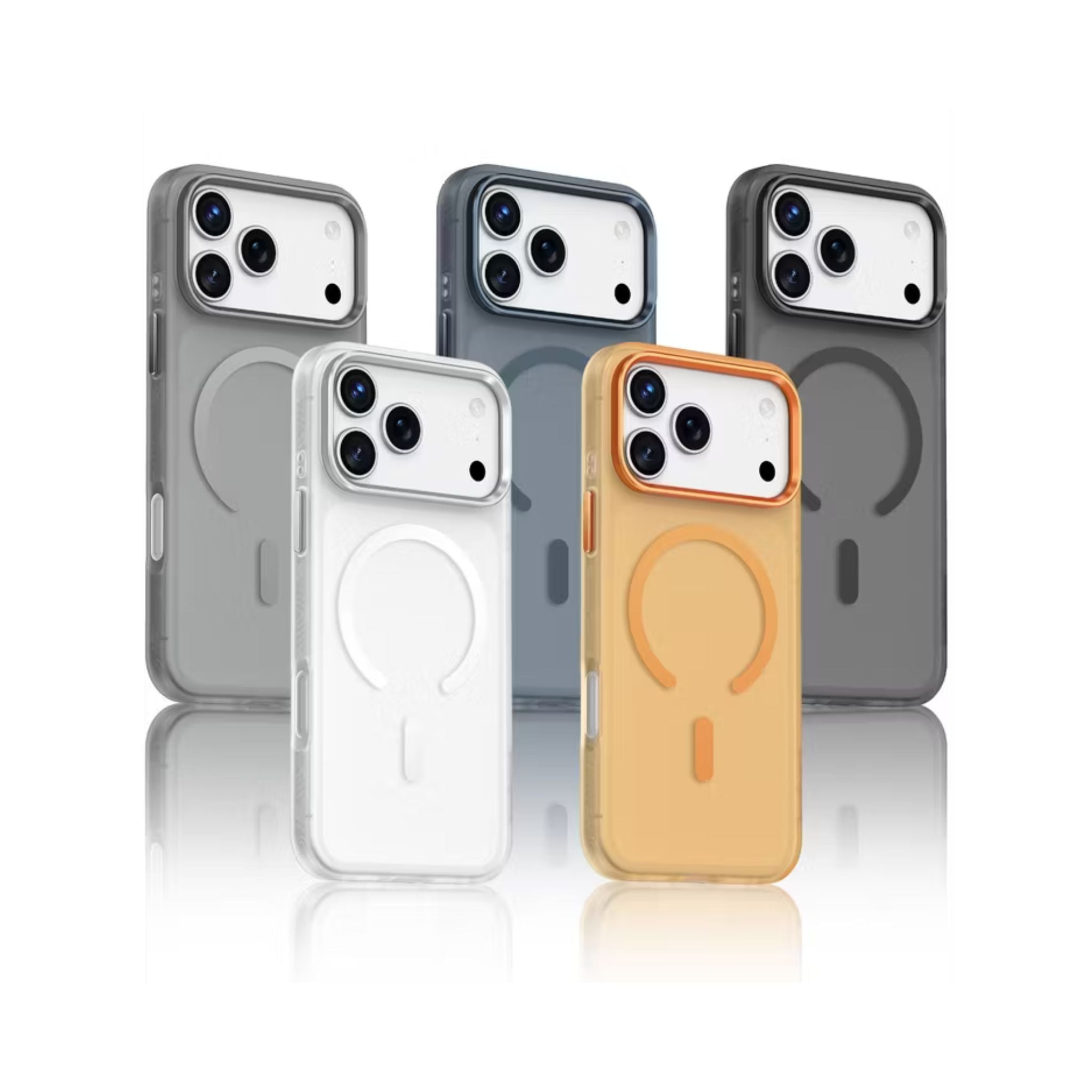Green Lion Matte MagSafe X Case for iPhone 17 Pro Max, Comfortable Grip, Anti-Scratch, Metal Buttons, Anti-Fingerprint, Drop Protection, Camera Protection - Silver Titanium
