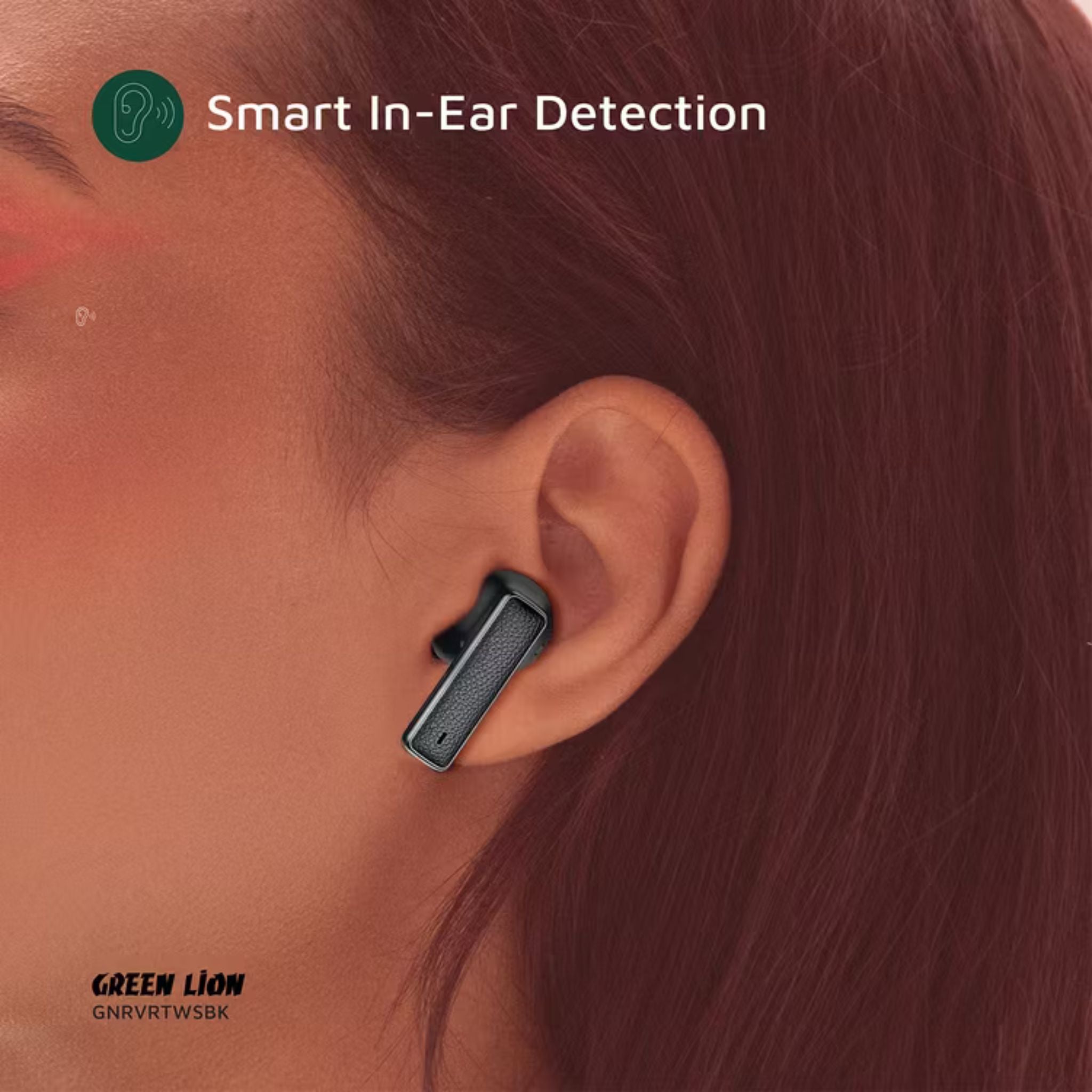 Green Lion River True Wireless Earbuds with ANC + ENC Clarity, Up to 7 Hours of Playtime, Smart in-Ear Detection, Bluetooth Version 5.4, -42dB Noise Reduction, 35 Hours Standby Time
