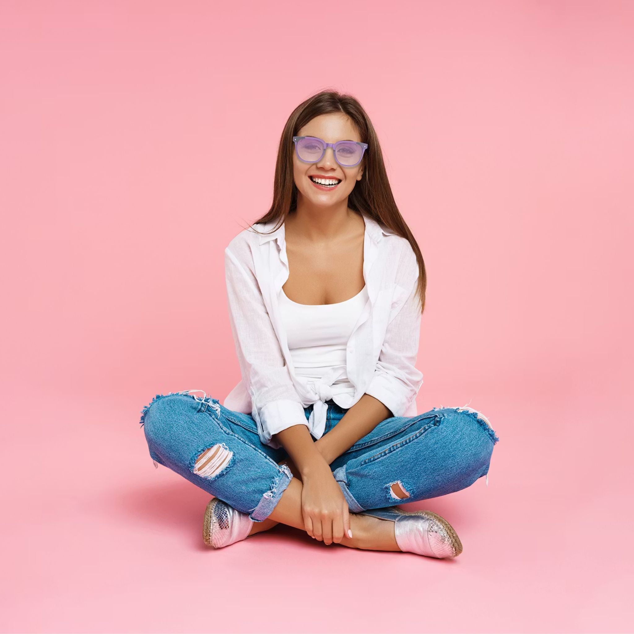 Powerology Smart Audio Sunglasses with UV Protection, Bluetooth 5.4, Smart Touch Control, Magnetic Charging, 8-Hour Playtime, 6-Hour Talk Time, Auto-Pairing, Low Latency, Smart Sleep Mode – Purple