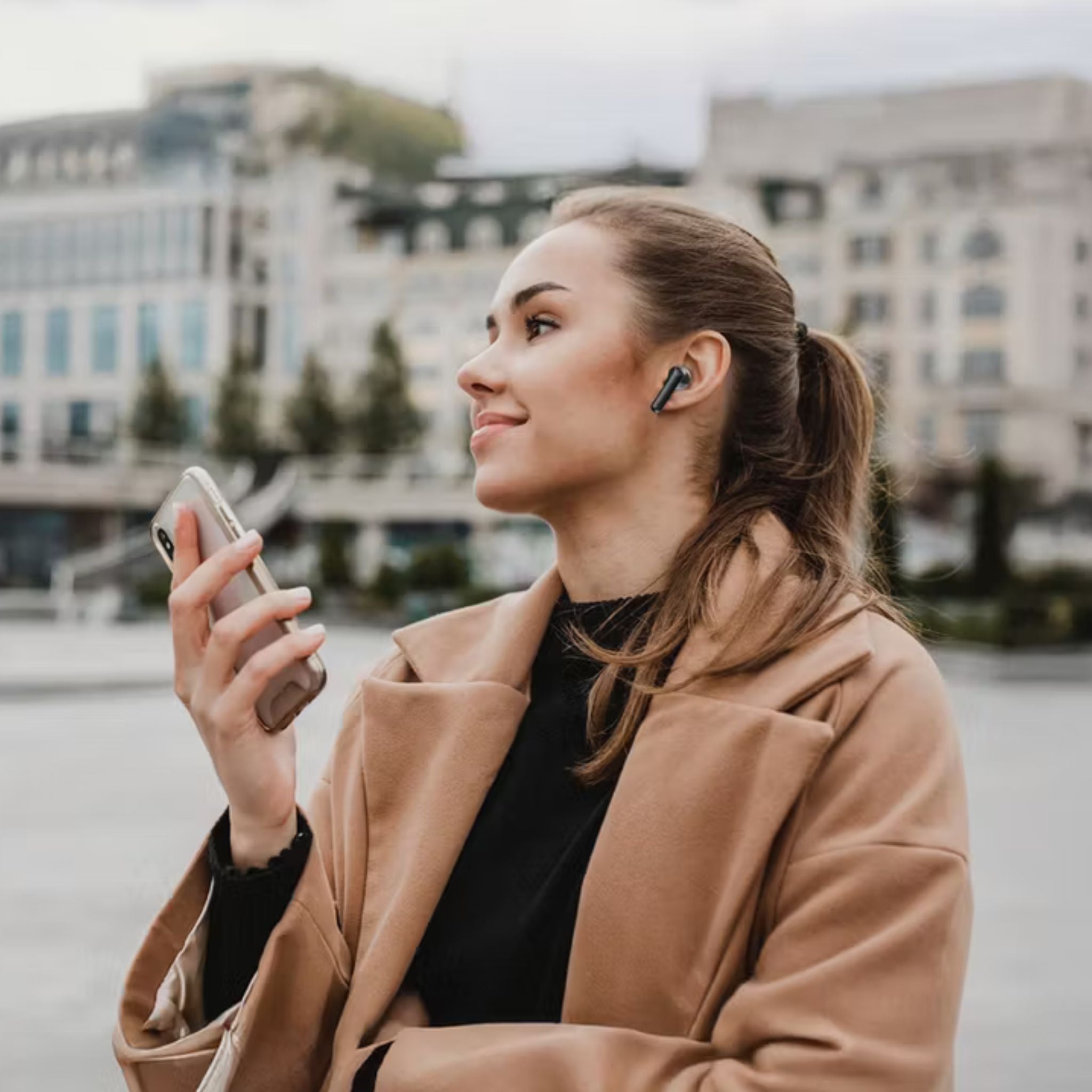 Green Lion Osaka True Wireless Earbuds with Hybrid ANC, Voice Assistant Mode, Touch Control, Dual Mic ENC, 10 Meters Transmission Range