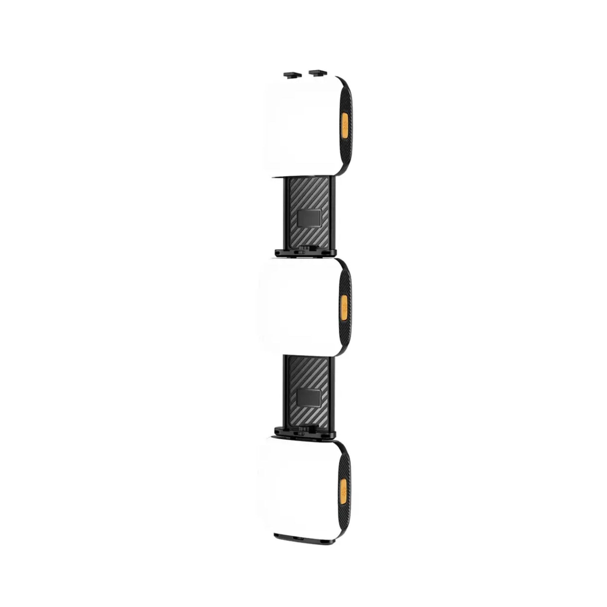 Porodo Lifestyle Clip-On Fill Light with 3 Color Temperatures, 1000mAh Battery Capacity, Up to 24 Hours Working Time, 3 RGB Lights, Wide Compatibility, 4W Power - Black
