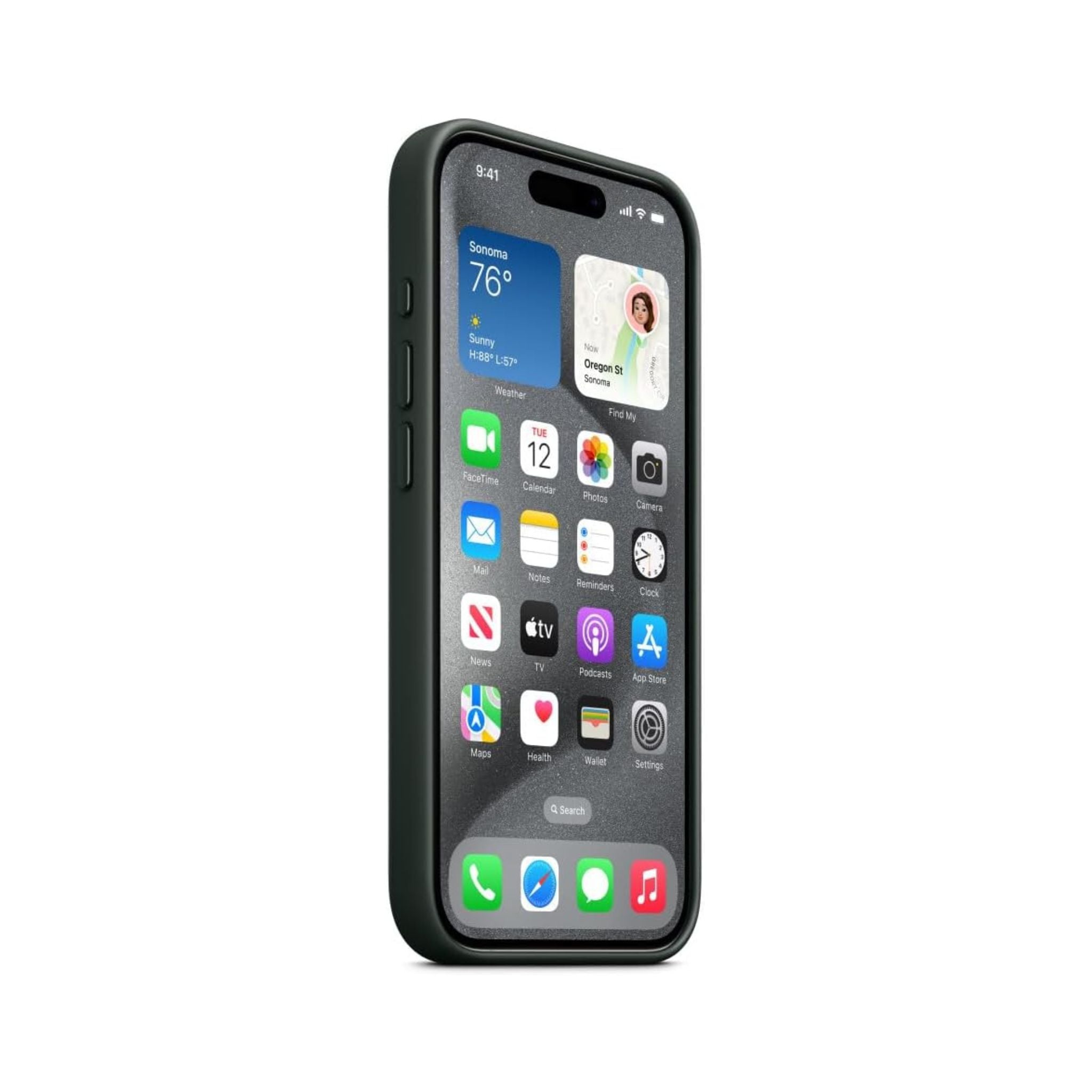 Apple iPhone 15 Pro FineWoven Case with MagSafe - Evergreen