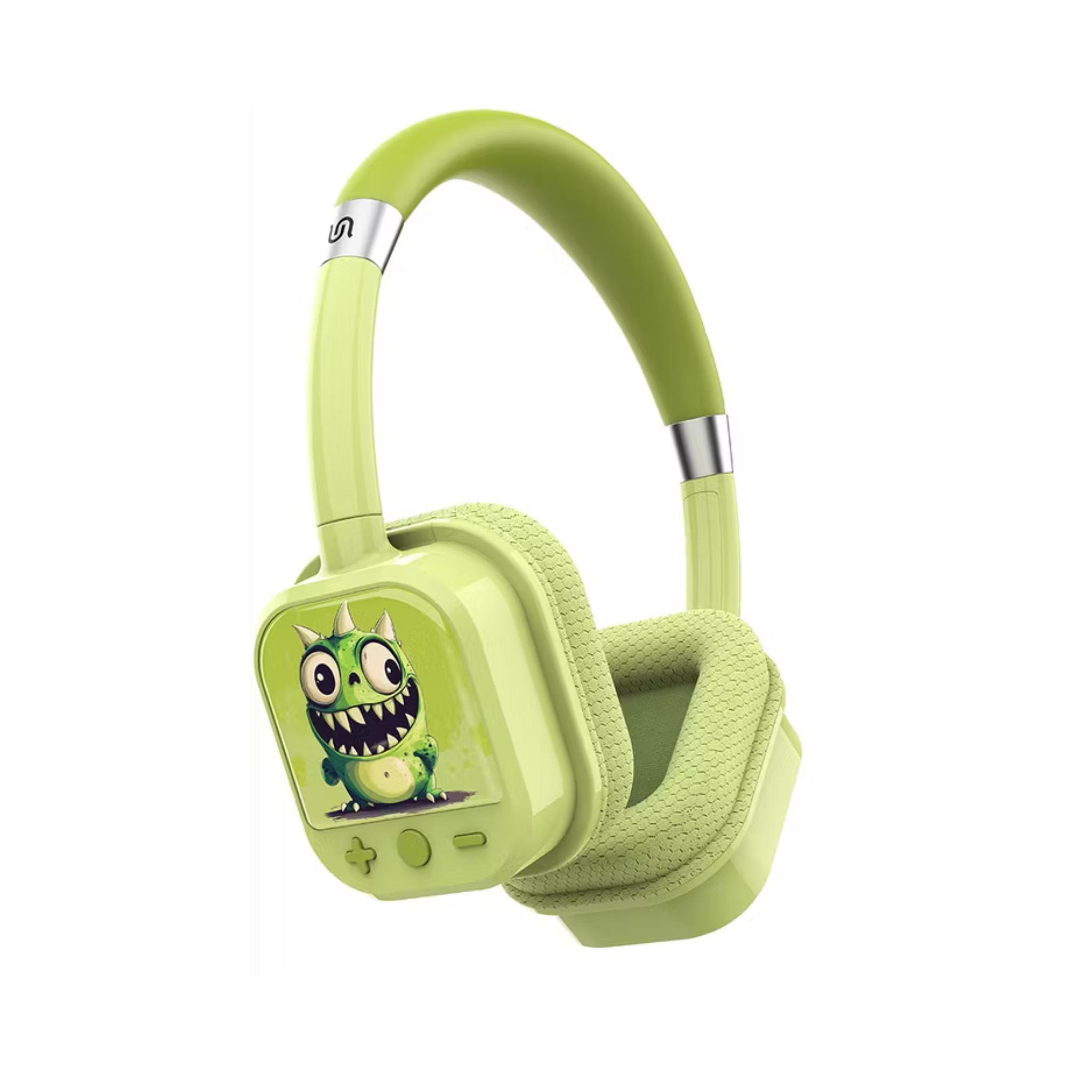 Porodo Soundtec Yotowave Kids Wireless Headphones with Comfortable & Breathable Cushion, 200mAh Battery, Up to 25 Hours Play Time, 40mm Speaker Size, Bluetooth Version 5.4, Recommended for Kids Aged 6+, Skin-Friendly Material, Safe Volume Limit - Green