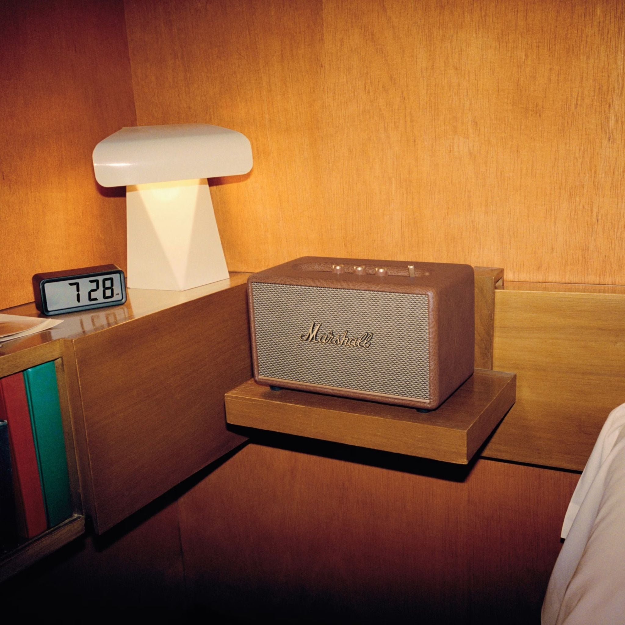 Marshall Acton III Wireless Bluetooth Stereo Speaker with Bluetooth Version 5.2, 2 Hours Charging Time, 32 Hours Play Time, Fast Charging, Water Resistant, USB-C Charging Port - Brown
