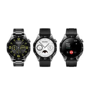 Haino Teko RW44 (GT4) SmartWatch with 3 Bands (Stainless Steel+Leather+Silicone)with AMOLED HD IPS Screen_Black