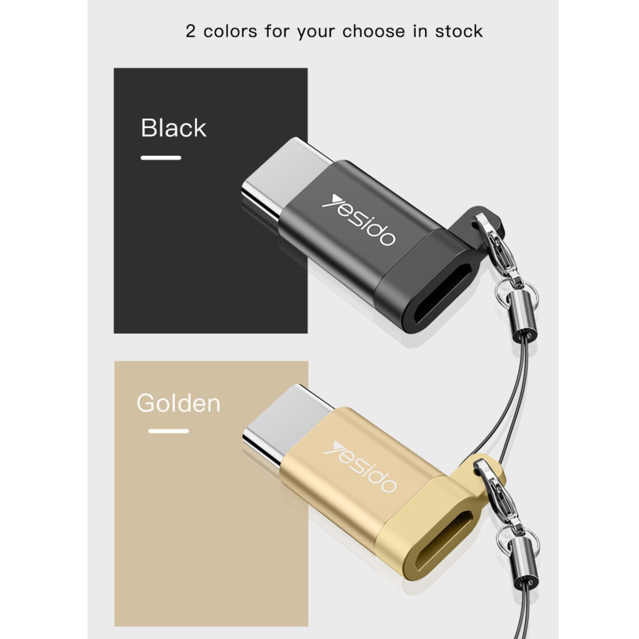GS04 Micro To Type-C Easy To Carry Intimate Lanyard Design Mini OTG Adapter Charging Transmission