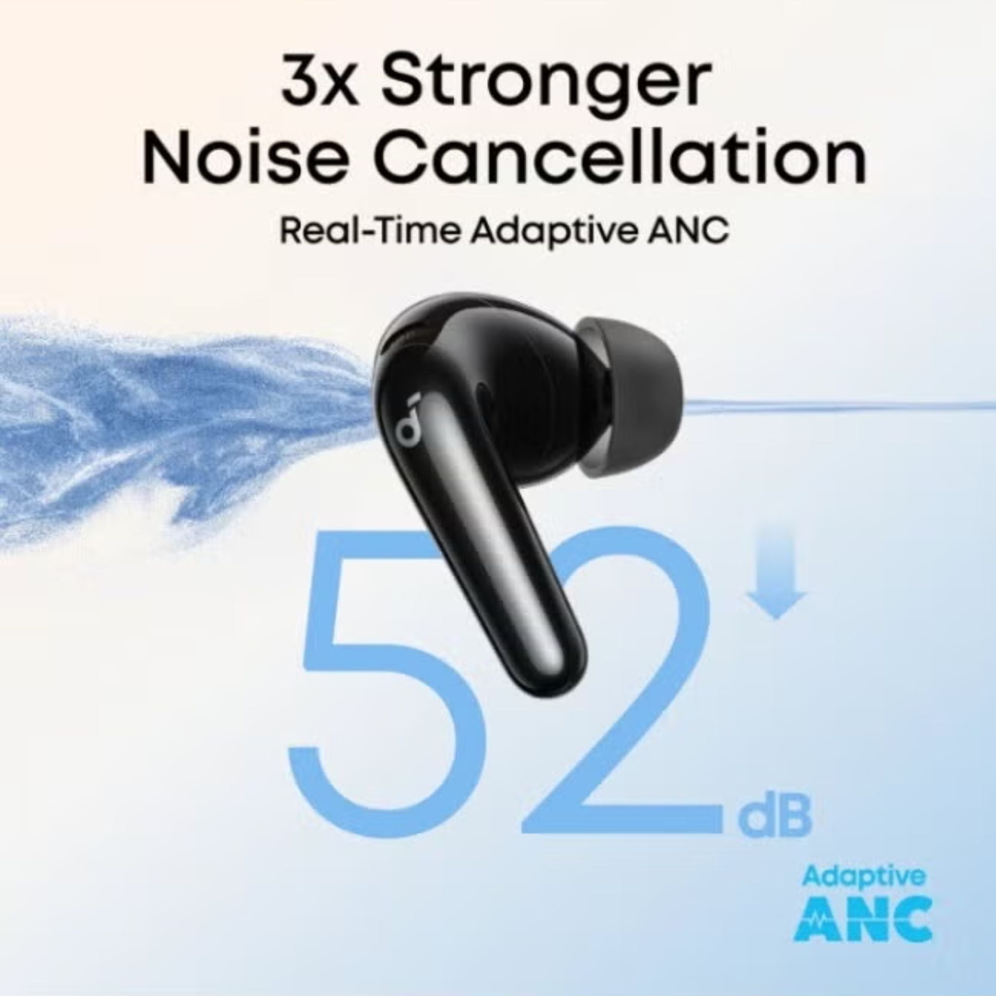 Anker Soundcore R60i NC True Wireless Earbud, 11mm Dynamic Drivers, Adaptive Noise Cancellation, Real-Time Language Translation, Up to 50 Hours Playtime, IP55 Water & Dust Resistance, Black | R60i-NC